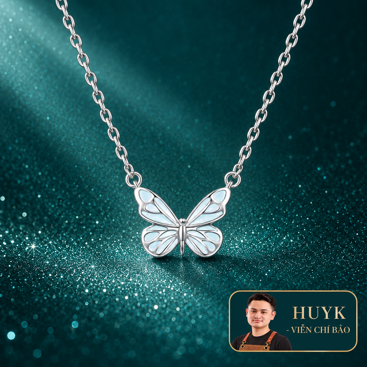 Dây chuyền hồ điệp- HuyK Mê Kim Hoàn - D0017