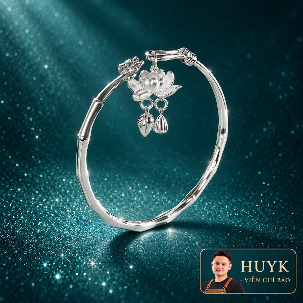 Kiềng tay liên hoa - HuyK Mê Kim Hoàn - K400011