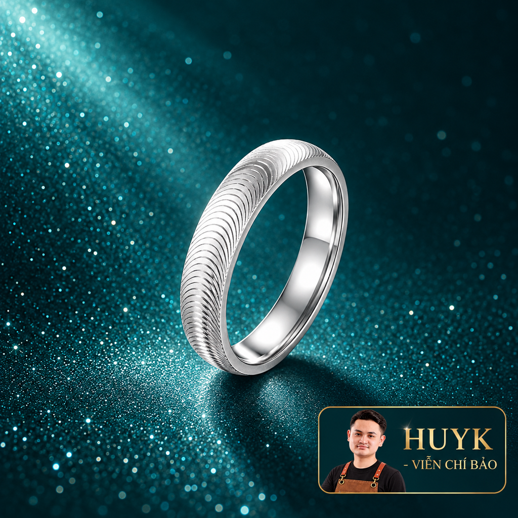 NHẪN MẮT MÈO BẢN 3.8LI - HuyK Mê Kim Hoàn - N0034