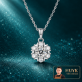 Dây chuyền bông tuyết moissanite - HuyK Mê Kim Hoàn - D0007