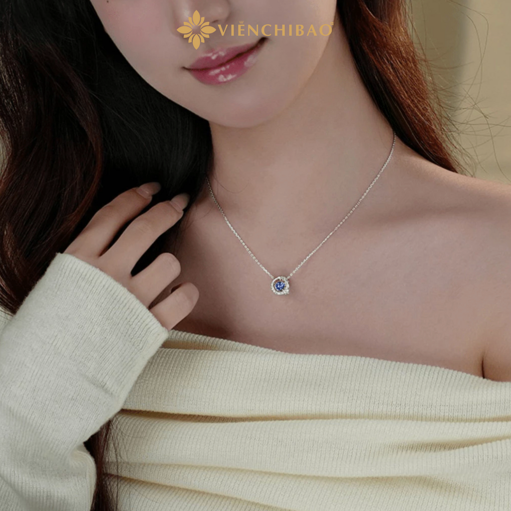 DÂY CHUYỀN TRĂNG SAO - HuyK Mê Kim Hoàn - D401023