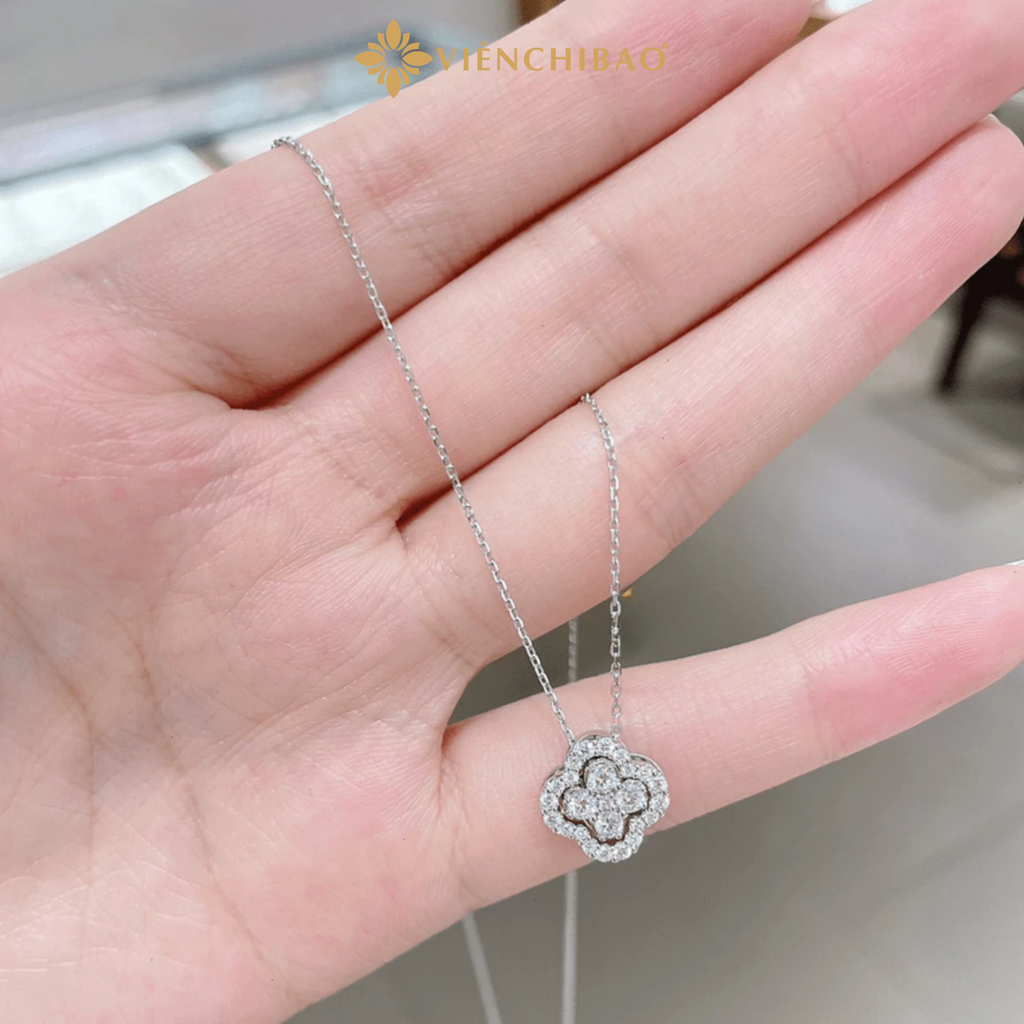 DÂY CHUYỀN CỎ 4 LÁ LỒNG - HuyK Mê Kim Hoàn - D000995