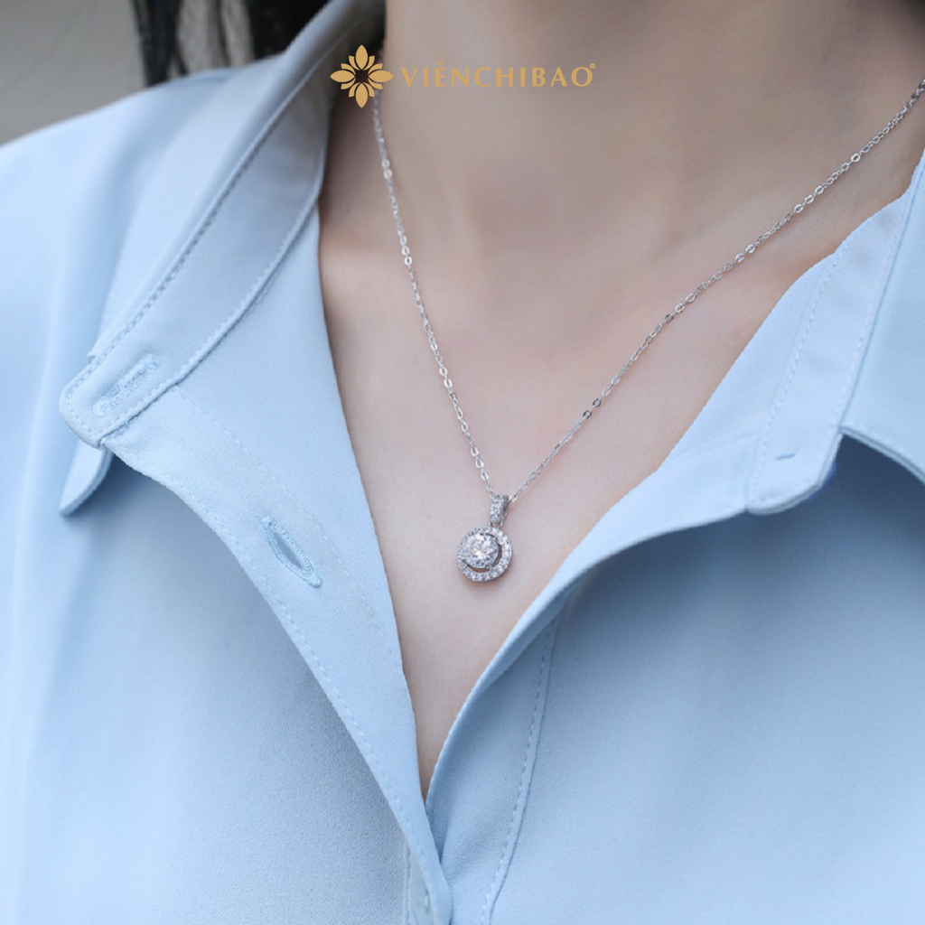Dây Chuyền Moissanite 6.5Li - HuyK Mê Kim Hoàn - D0006-00-S-WH