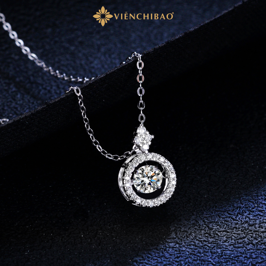 DÂY CHUYỀN MOISSANITE ĐÁ NHẢY - HuyK Mê Kim Hoàn -  D0008