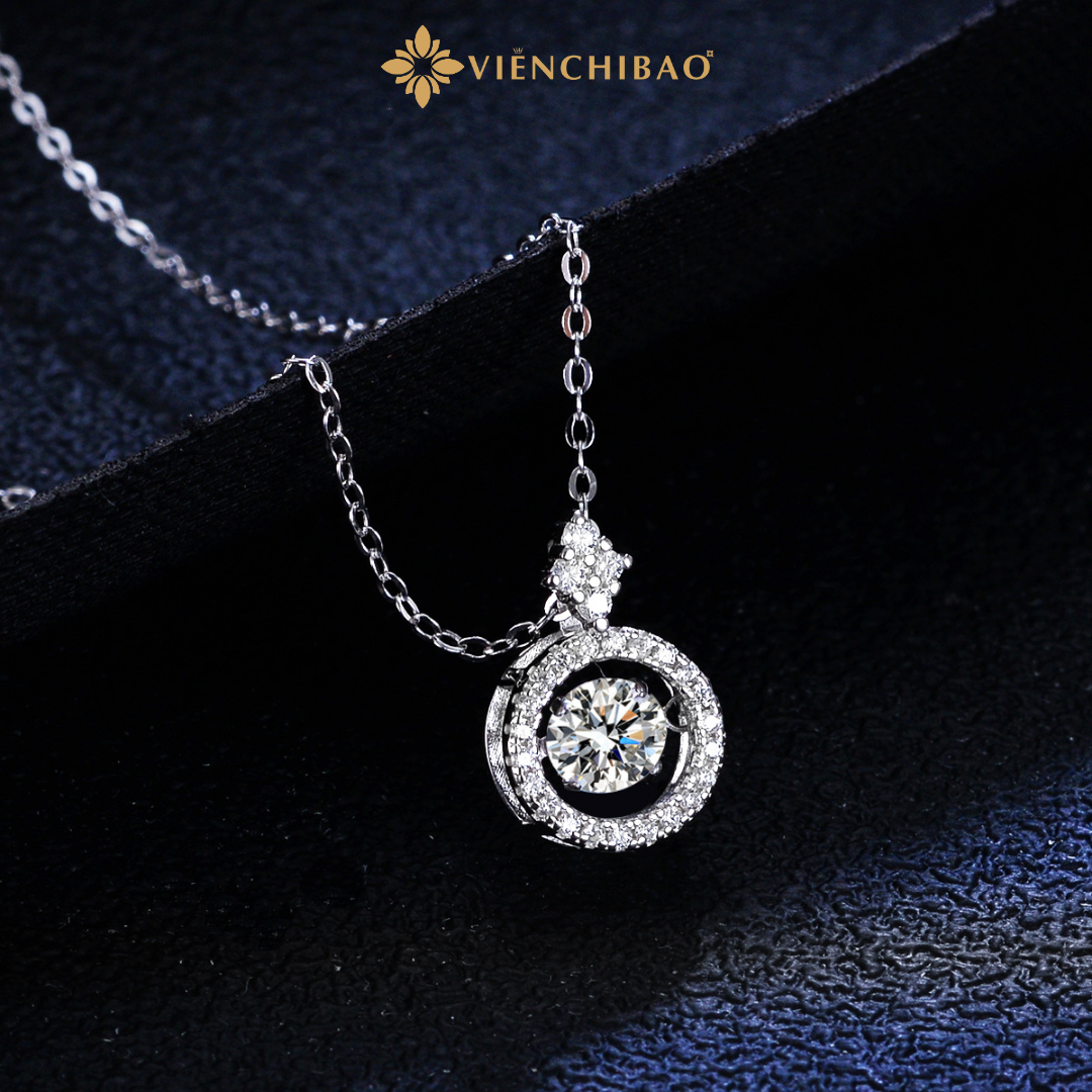 DÂY CHUYỀN MOISSANITE ĐÁ NHẢY - HuyK Mê Kim Hoàn -  D0008