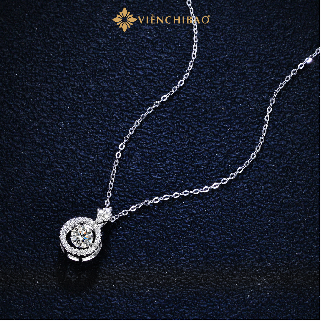 DÂY CHUYỀN MOISSANITE ĐÁ NHẢY - HuyK Mê Kim Hoàn -  D0008