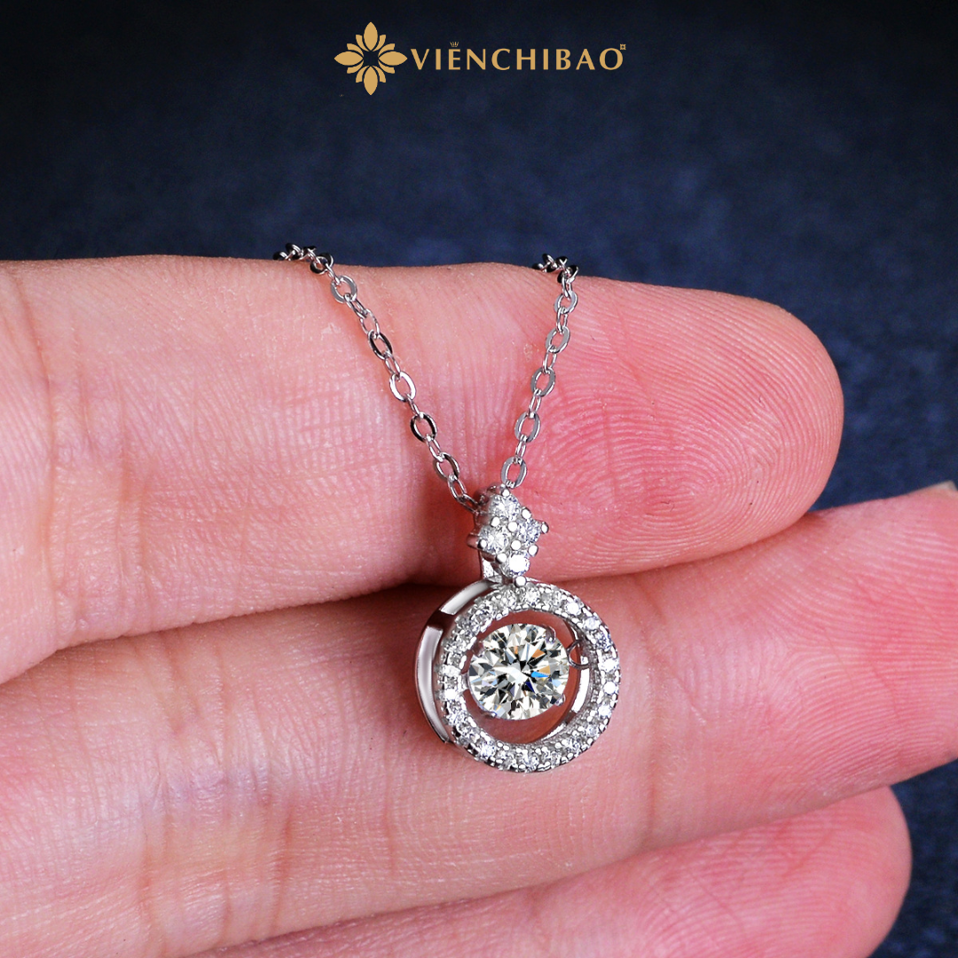 DÂY CHUYỀN MOISSANITE ĐÁ NHẢY - HuyK Mê Kim Hoàn -  D0008