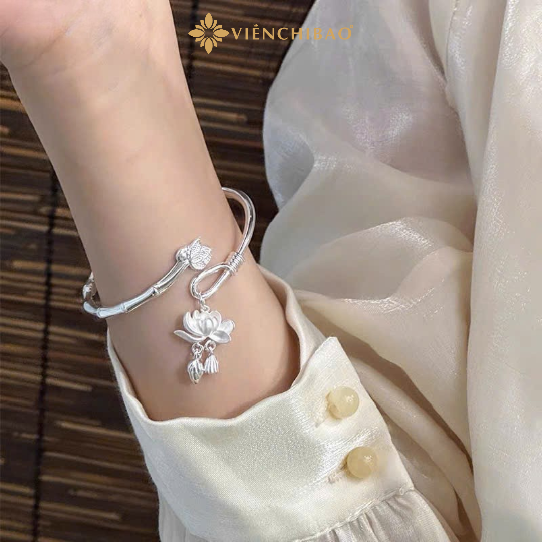 Kiềng tay liên hoa - HuyK Mê Kim Hoàn - K400011
