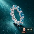 NHẪN TÀNG HÌNH ĐÁ XANH DƯƠNG - HuyK Mê Kim Hoàn - N0038