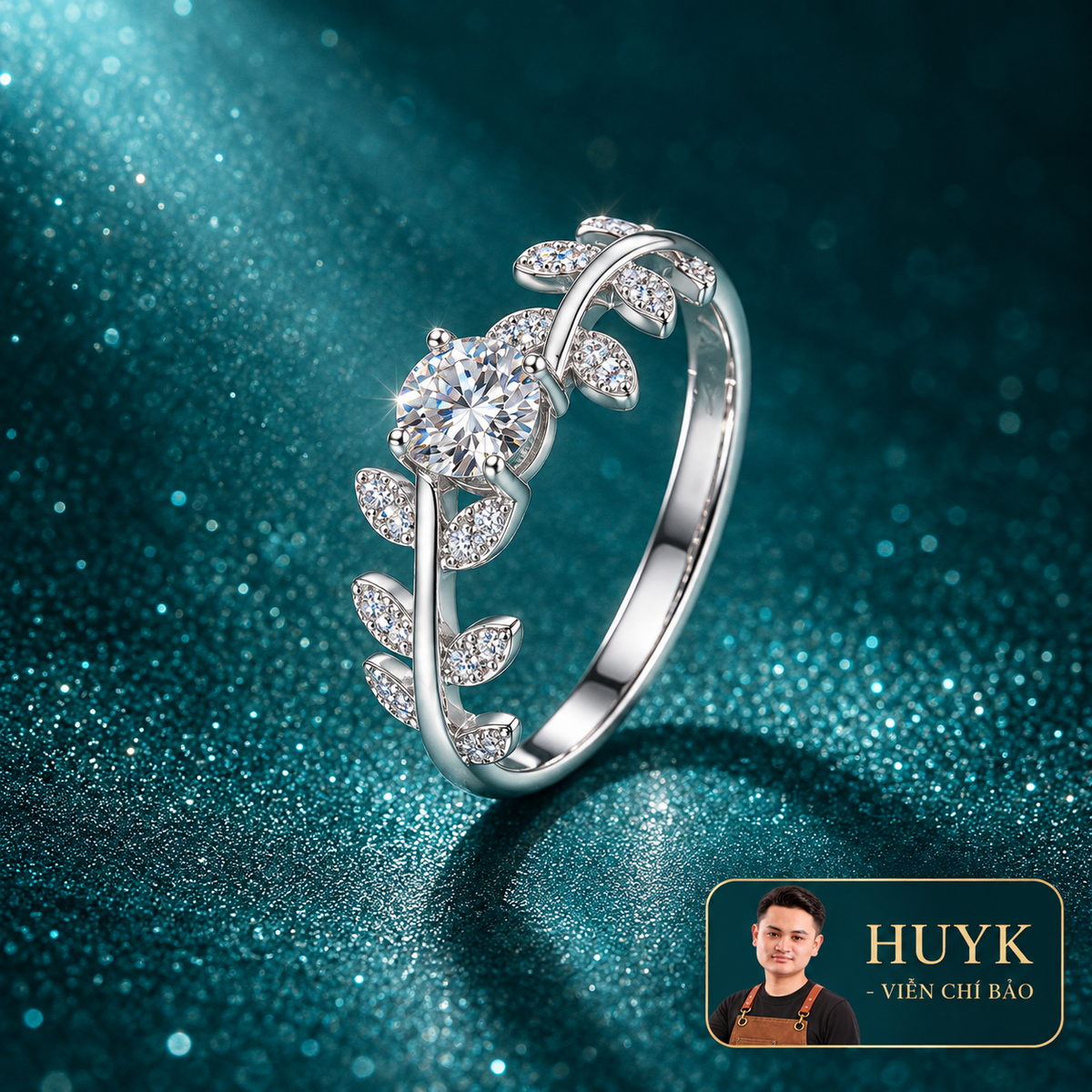 Nhẫn Nữ Nguyệt Quế - HuyK Mê Kim Hoàn - N0053