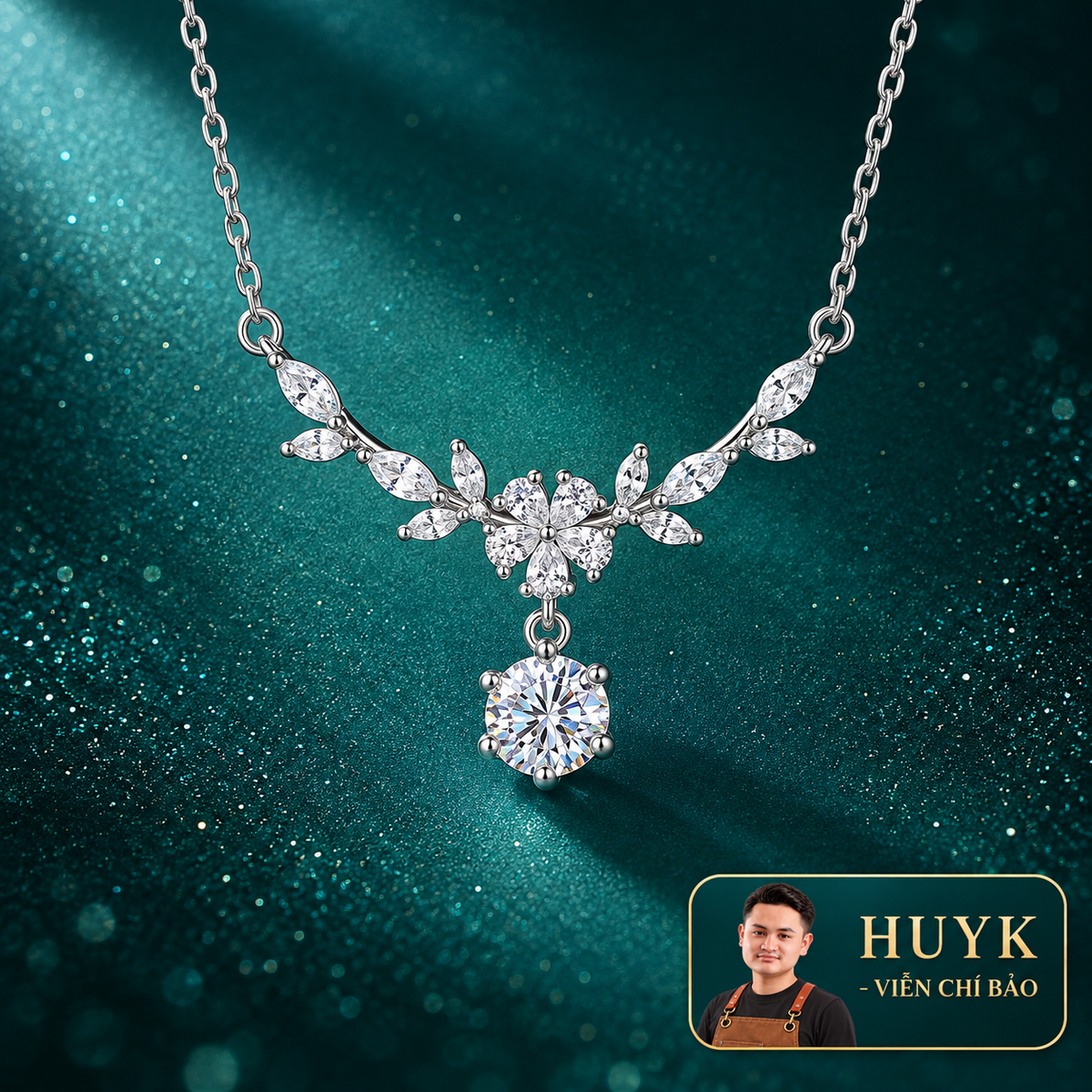 DÂY CHUYỀN HOA ANH ĐÀO - HuyK Mê Kim Hoàn - D400359